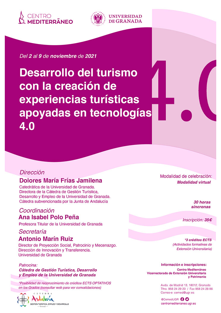 Cartel Curso Cátedra Turismo - Tecnologías 4.0